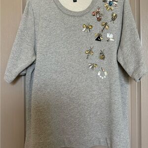 Embellished charm Banana Republic Gray Dress shirt